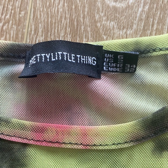 Neon Tie Dye Mesh Bodysuit - Picture 2 of 3